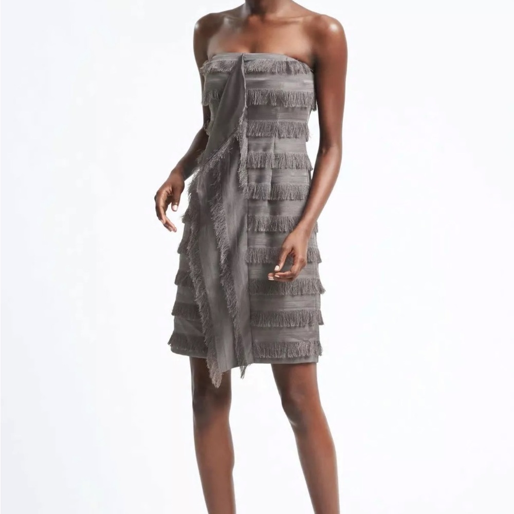 Banana Republic Heritage Fringe Strapless Dress (Size 6)